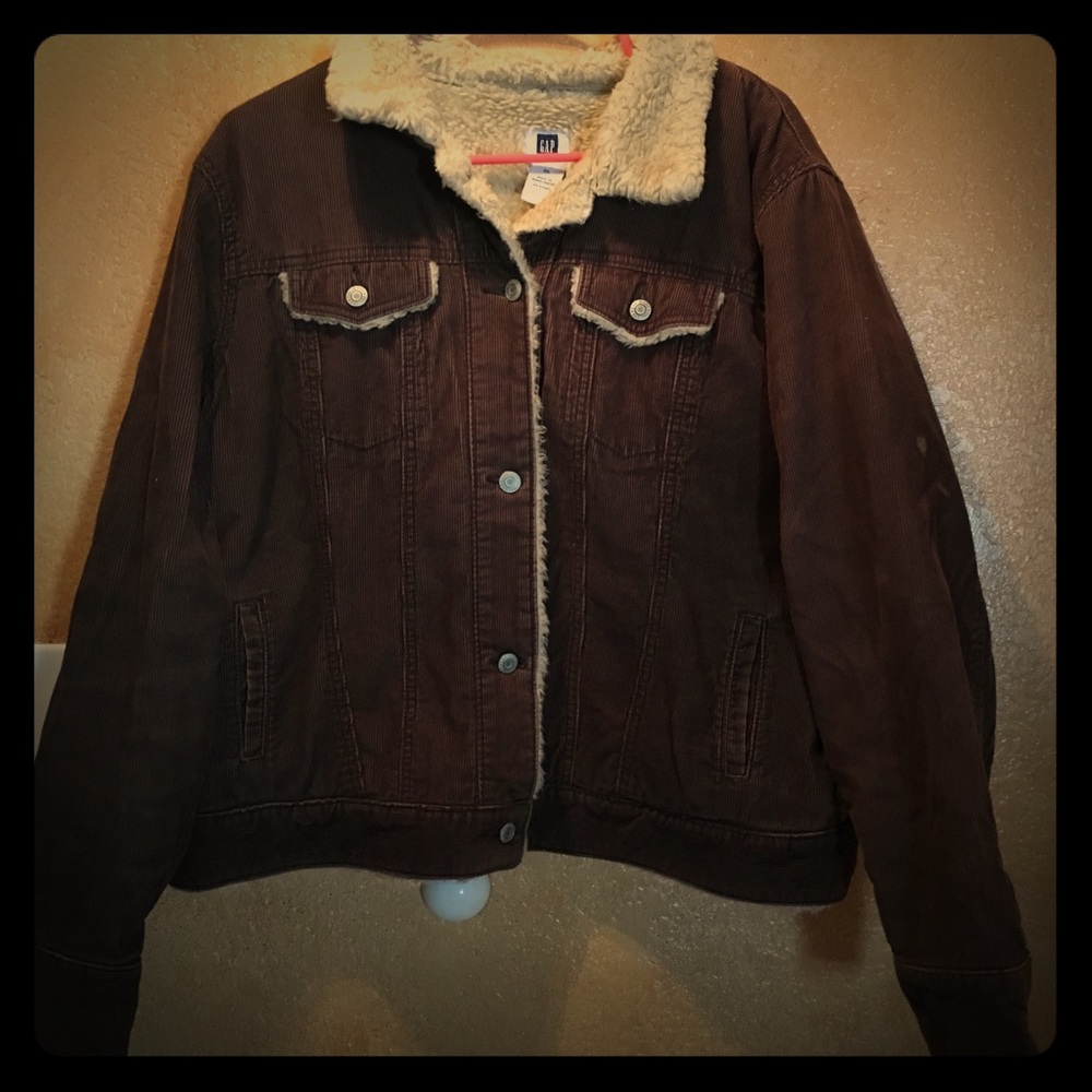 Sherpa lined corduroy jacket